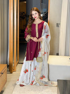Dhannak Embroidered 3Pc Unstitched AF3036