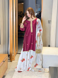 Dhannak Embroidered 3Pc Unstitched AF3036