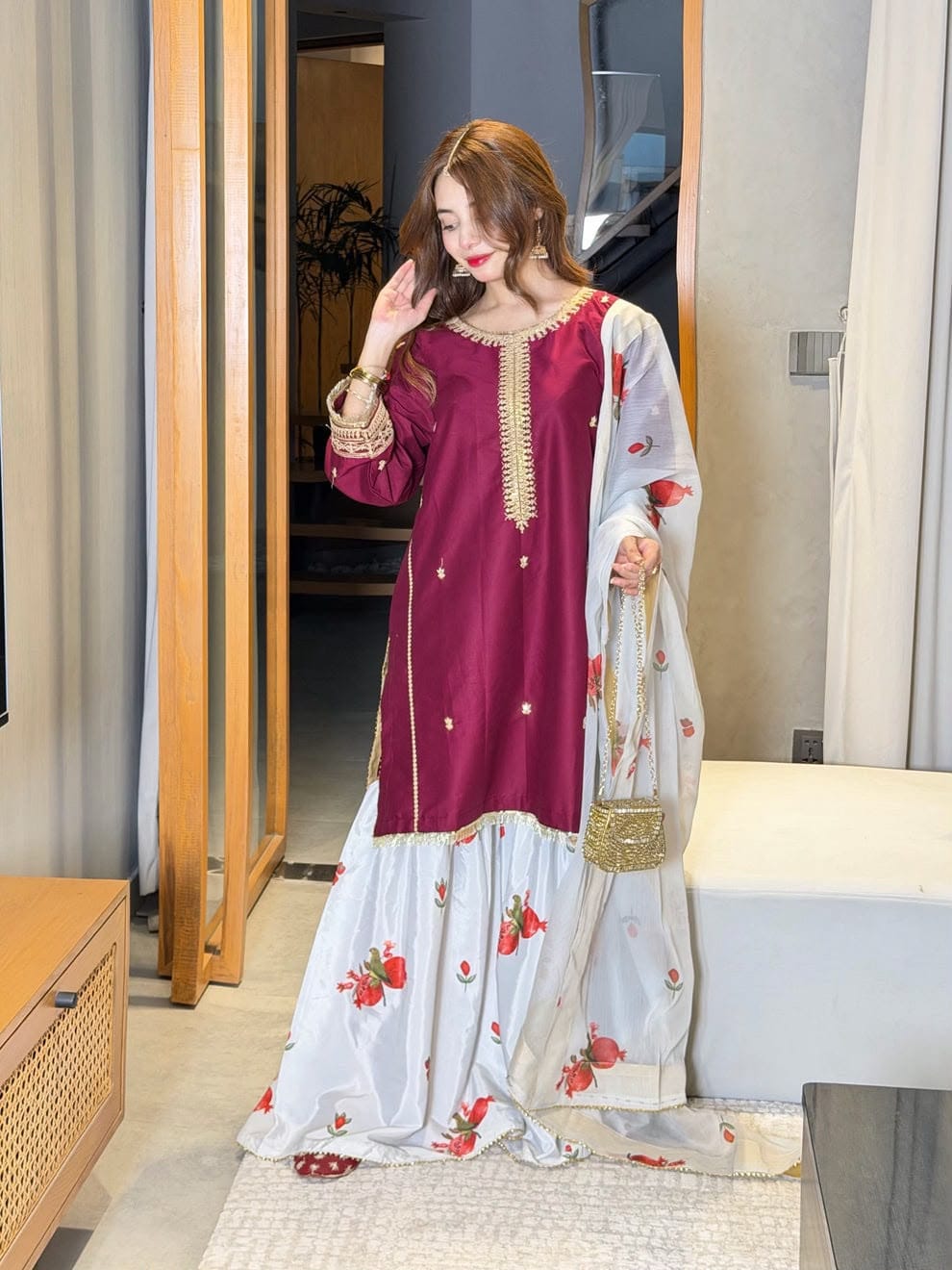 Dhannak Embroidered 3Pc Unstitched AF3036