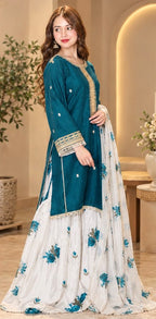 Dhannak Zinc Embroidered 3Pc Unstitched AF3036