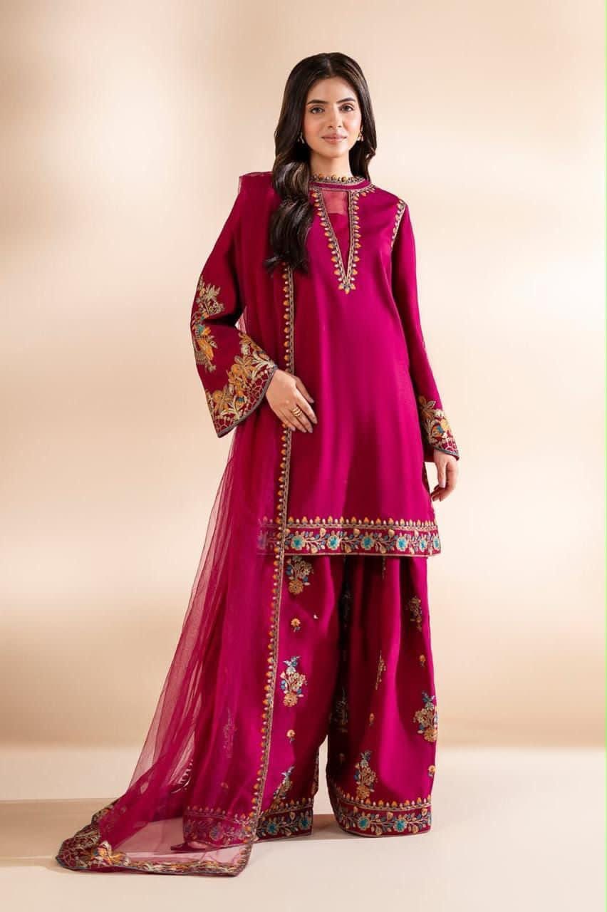 CHARIZMA Silk 3 Pc EMB Unstitched