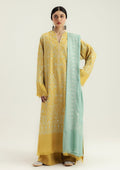 ZARA COCO Peach Dhannak 3piece Unstitched