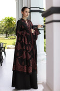 BAREEZE 3piece Black Dhannak Embroidered Unstitched