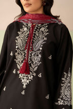 BAROQUE Dhannak 3Pc Unstitched Fully Embroidered